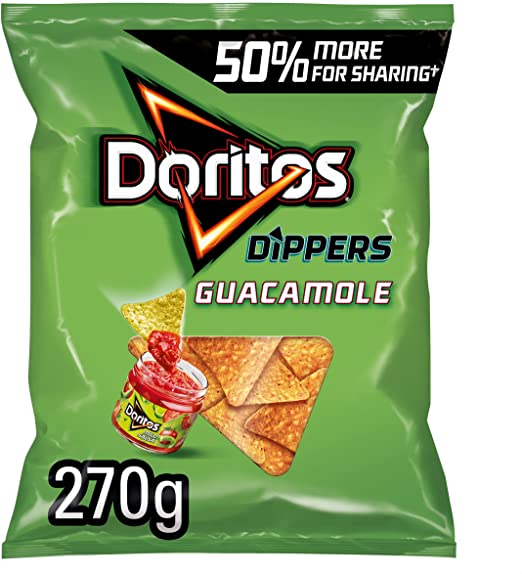 Doritos Dippers Guacamole Vegetarian Tortilla Chips, Perfect for Dipping 270g