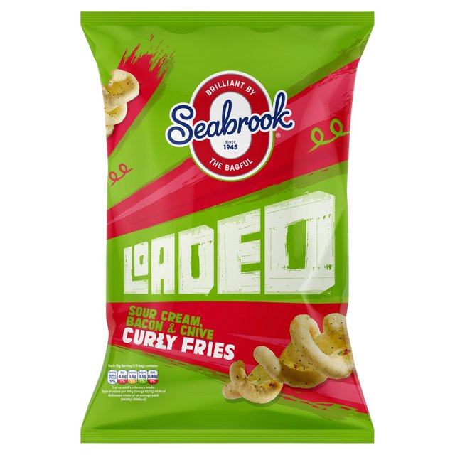 Seabrook Loaded Curly Fries Sour Cream, Bacon & Chive 100g
