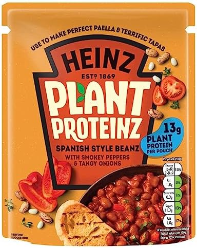 Heinz Plant Proteinz Spanish Style Beanz with Smokey Peppers & Tangy Onions 250g