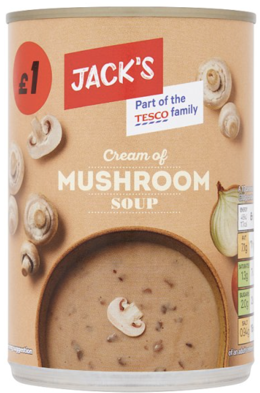 Case of 6 x Jacks Cream of Mushroom Soup 400g