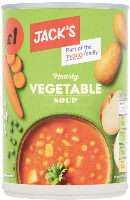 Case of 6 x Jacks Hearty Vegetable Soup 400g