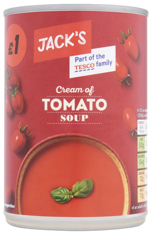 Case of 6 x Jacks Cream of Tomato Soup 400g